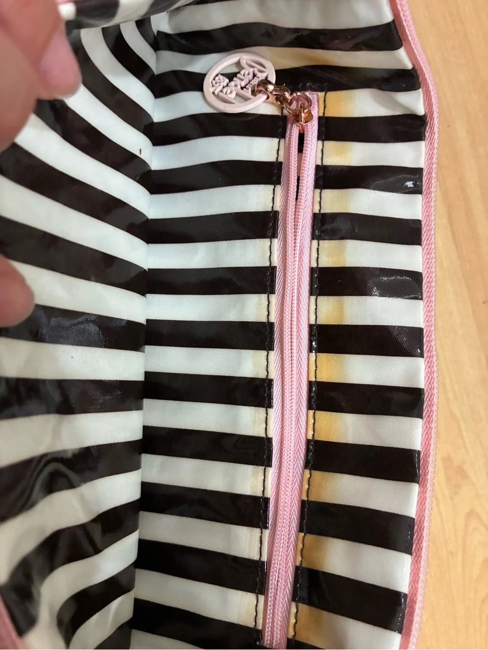 Victoria's Secret Pink and White Polka Dot 'Wet Bikini' Cosmetic Pouch